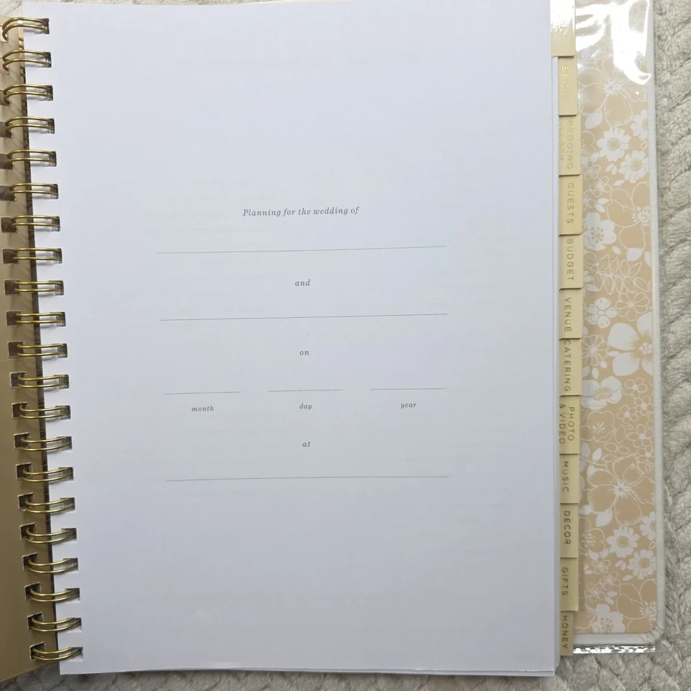 Wedding Planner White Gold Foil For When We Say I Do Organizer NEW Altar'd State